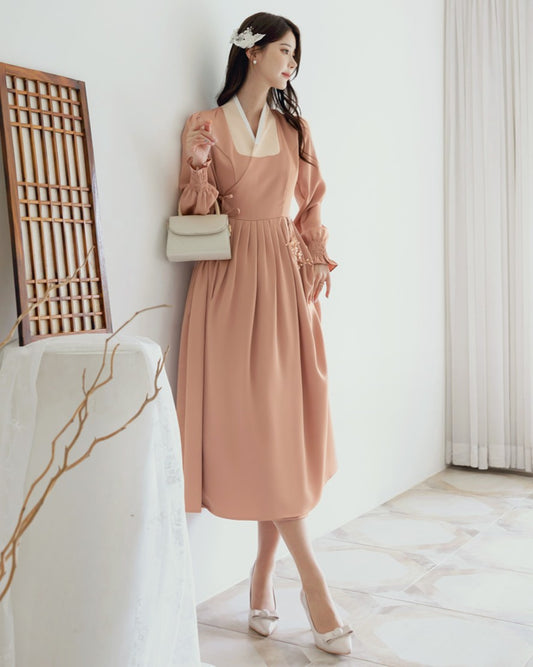 Korean Modern Hanbok Dress Shimmering ripples