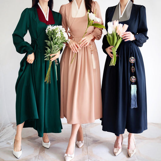 Korean Modern Hanbok Dress Shimmering ripples