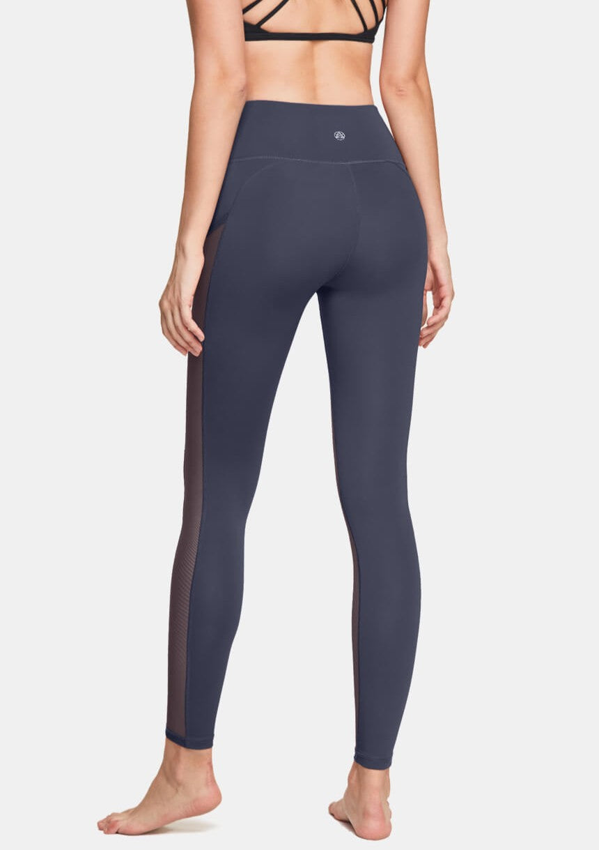 Korean Leggings High Waisted Pocket Mesh Nude Leggings