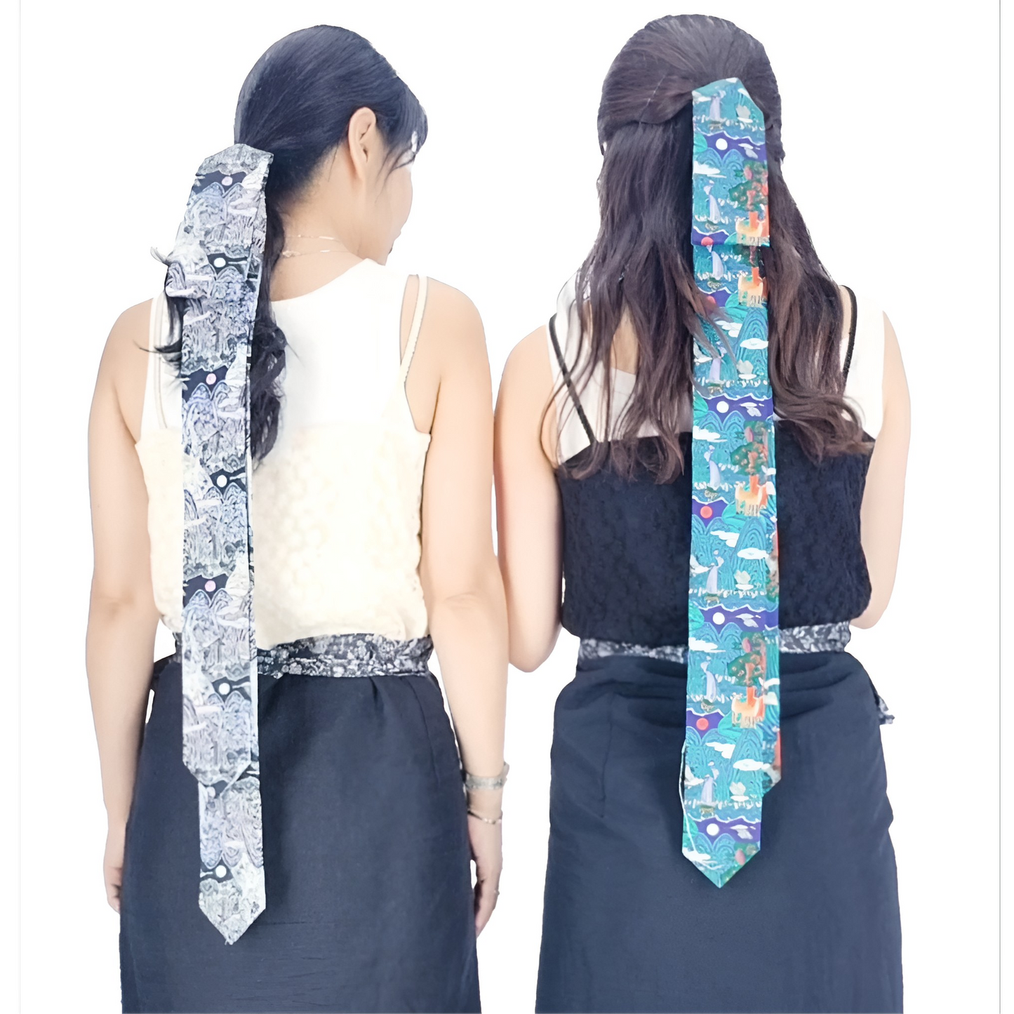 Korean Traditional Hair Ties Ribbons Scarf Handcrafted