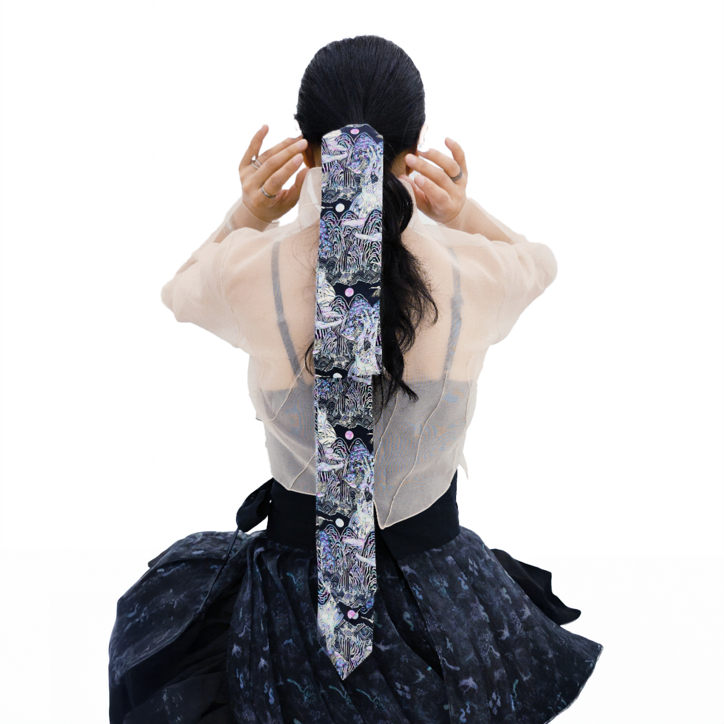 Korean Traditional Hair Ties Ribbons Scarf Handcrafted