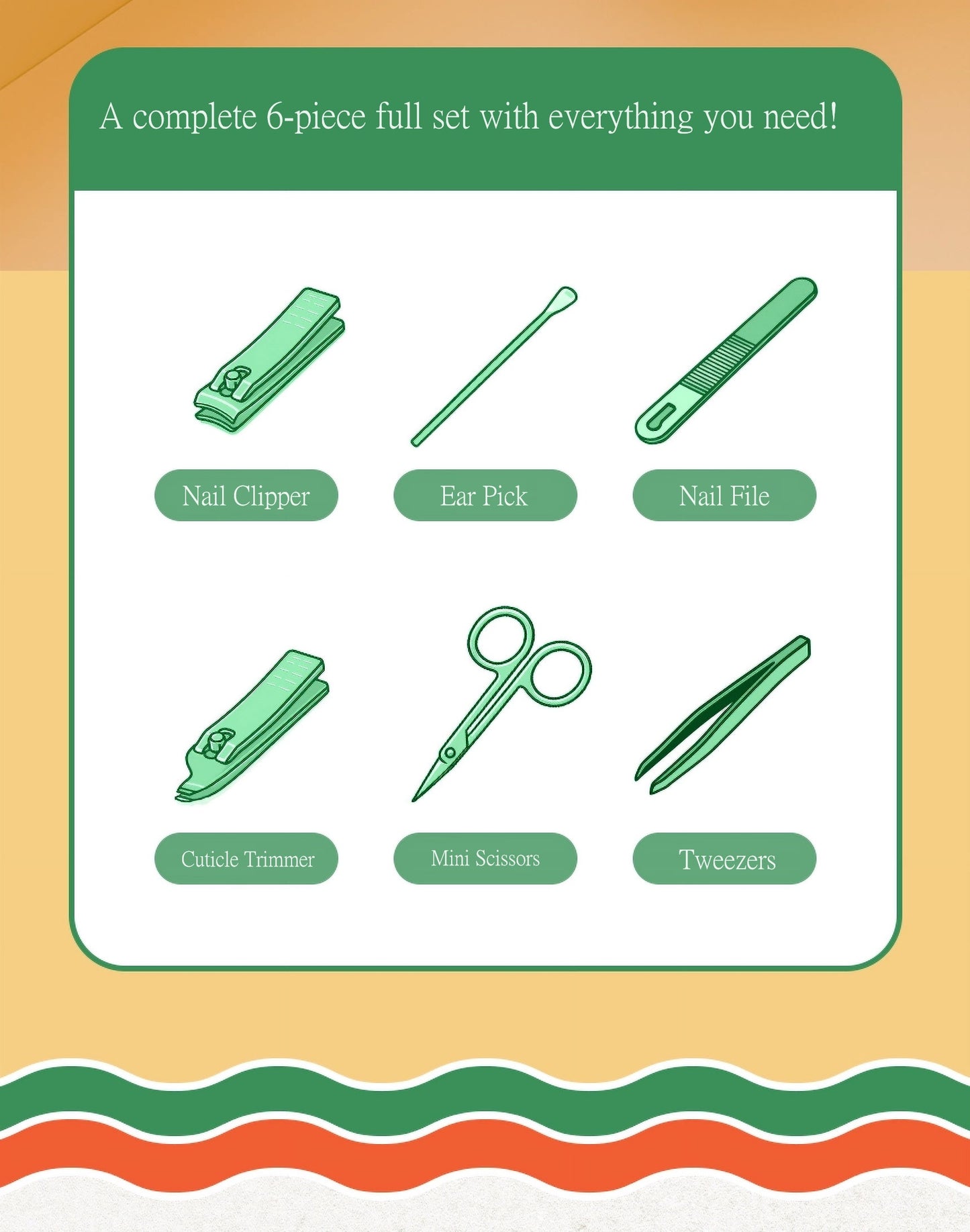 THREE SEVEN Hojakdo Edition Nail Clipper Set. Korean Nail Clipper