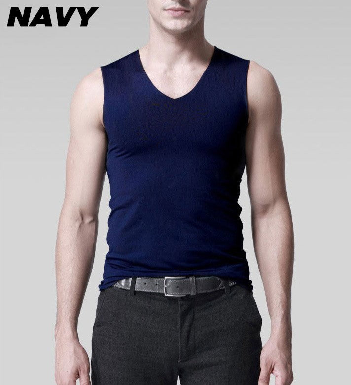 Korean Men’s Seamless Muscle cooling Tank Top Workout A-Shirt