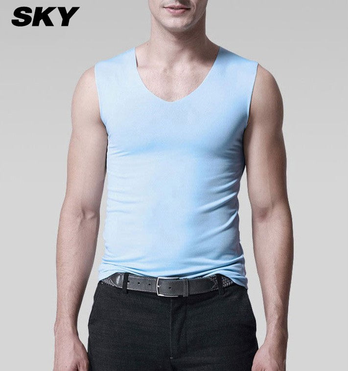 Korean Men’s Seamless Muscle cooling Tank Top Workout A-Shirt