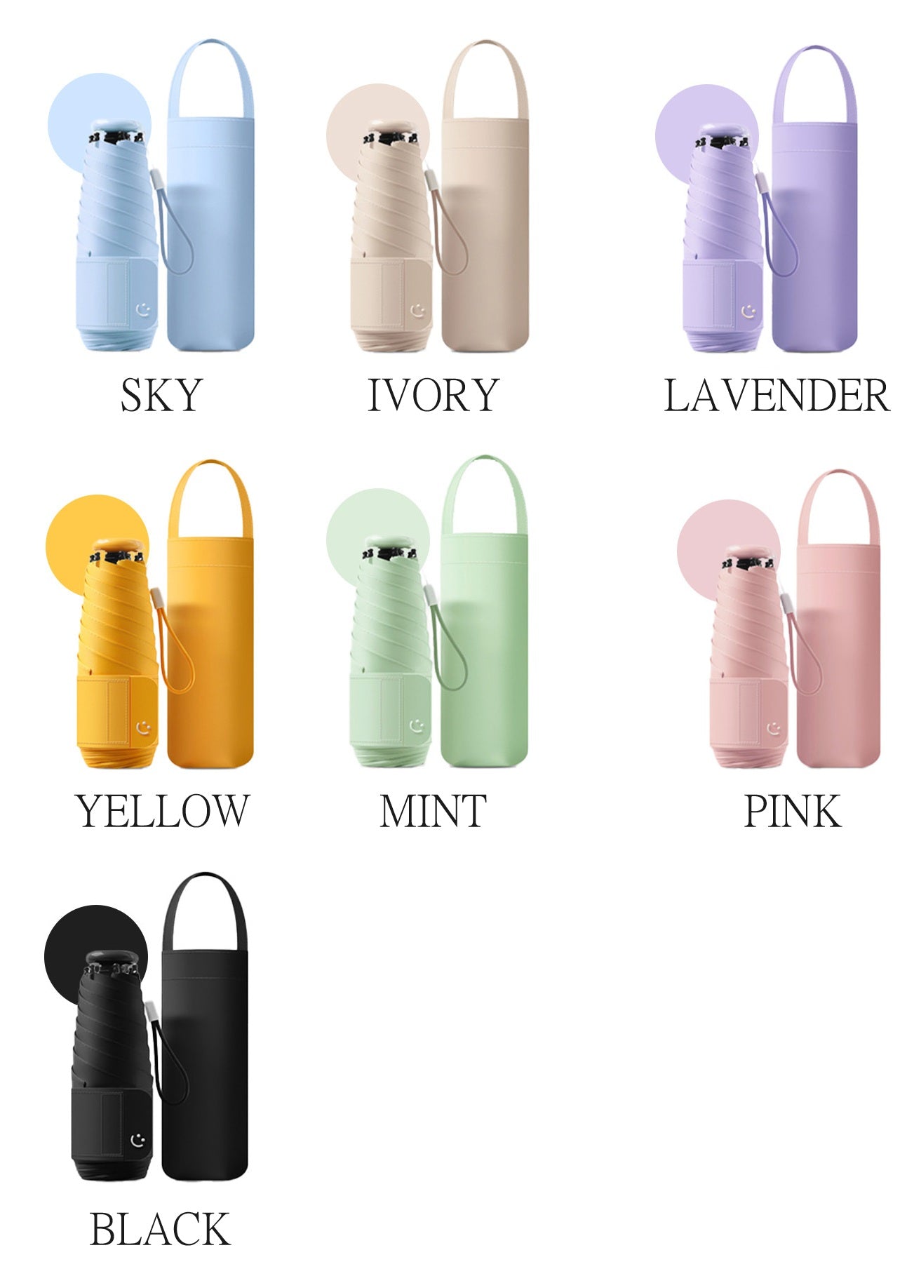 BOGO Korean UV Protection Sun Umbrella: 5-Fold Parasol - Set of 2