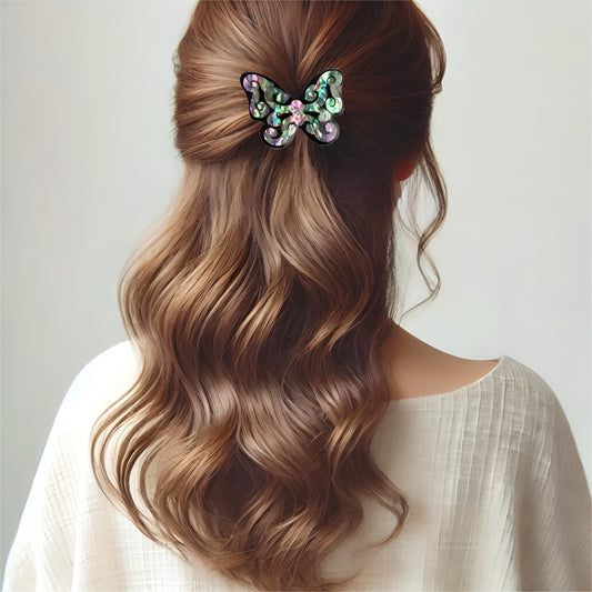 Mother of Pearl Hair Tie: Korean Hanbok Hair Pin, Handmade