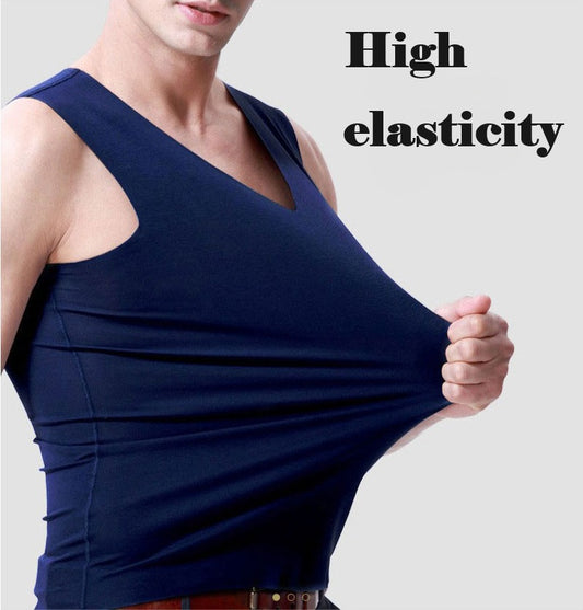 Korean Men’s Seamless Muscle cooling Tank Top Workout A-Shirt