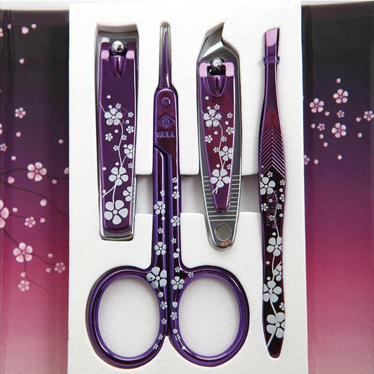 Traditional Korean Nail clippers cherry blossoms Mother of Pearl