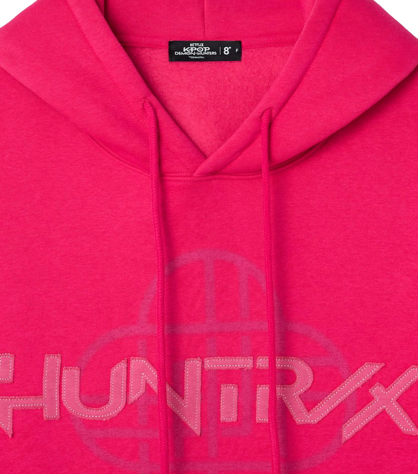 Kpop Demono Hunters HUNTRIX Hooded T-Shirt Patchwork - PINK