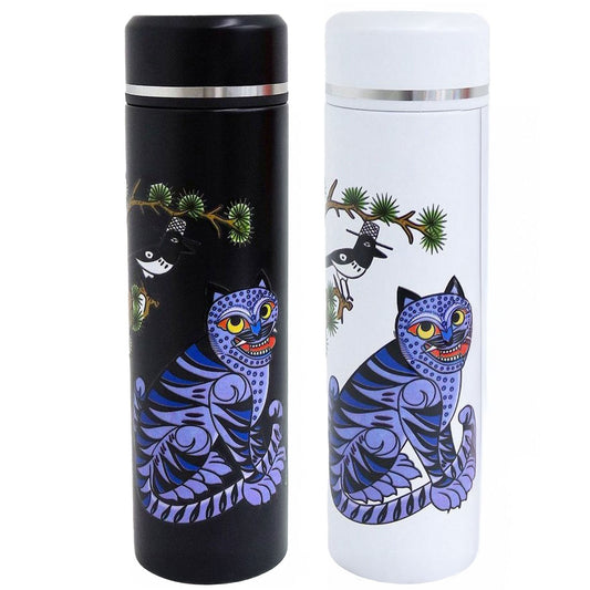 Tiger and magpie Mother-of-Pearl Tumbler. Derpy and Sussie Tumbler