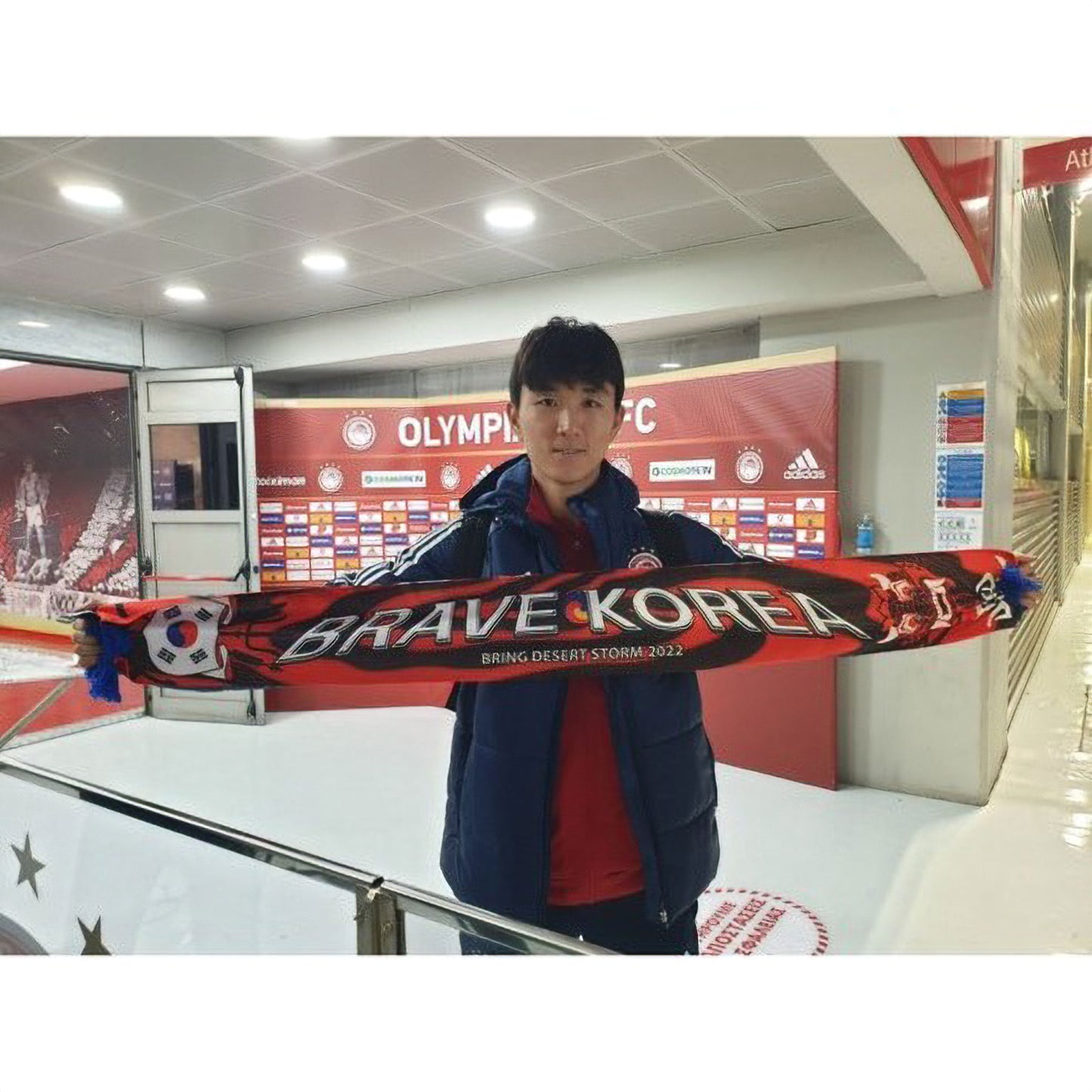 Korea Red Devils Scarf. Korean Son Heung min Support Soccer Scarf