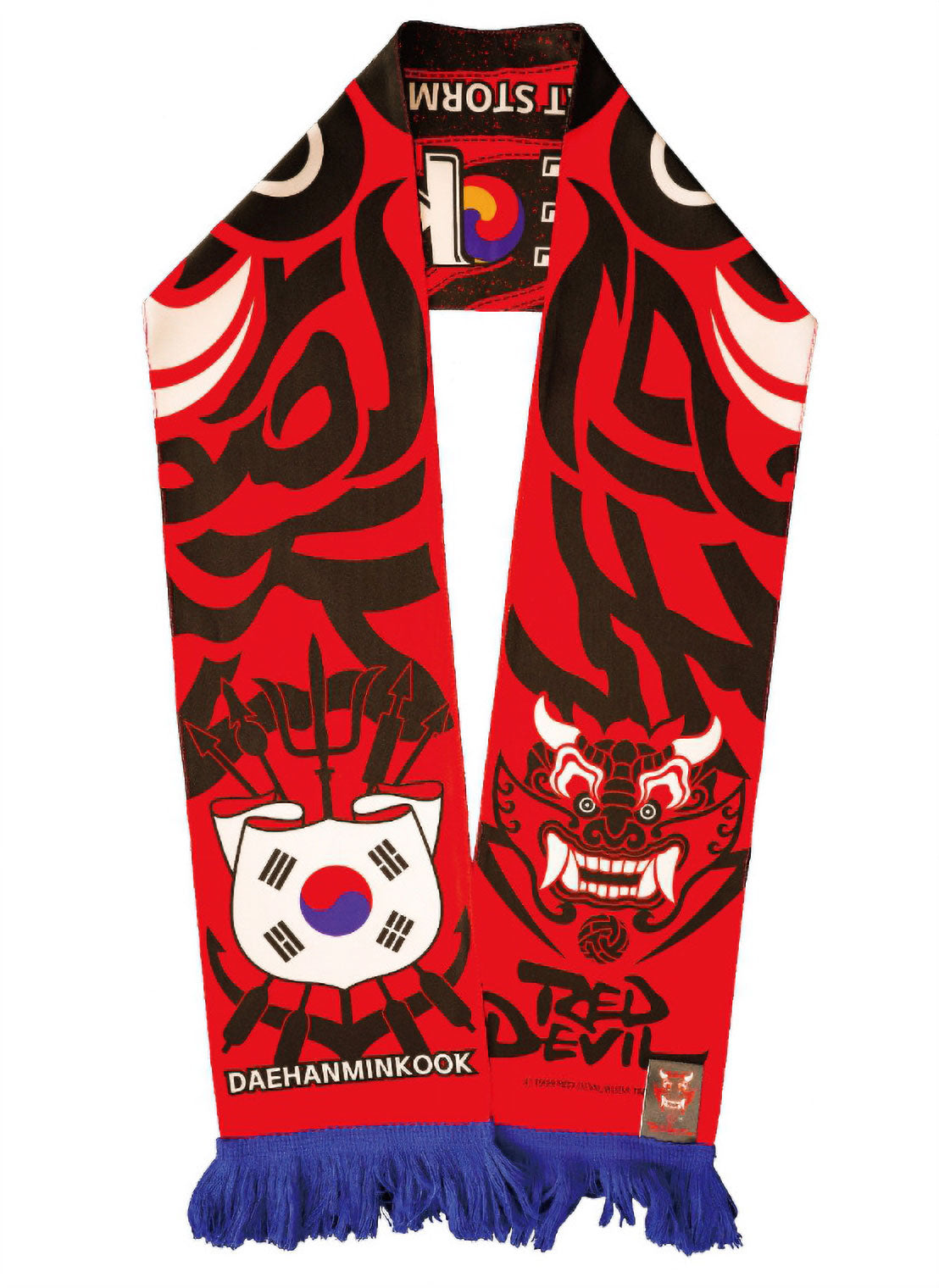 Korea Red Devils Scarf. Korean Son Heung min Support Soccer Scarf