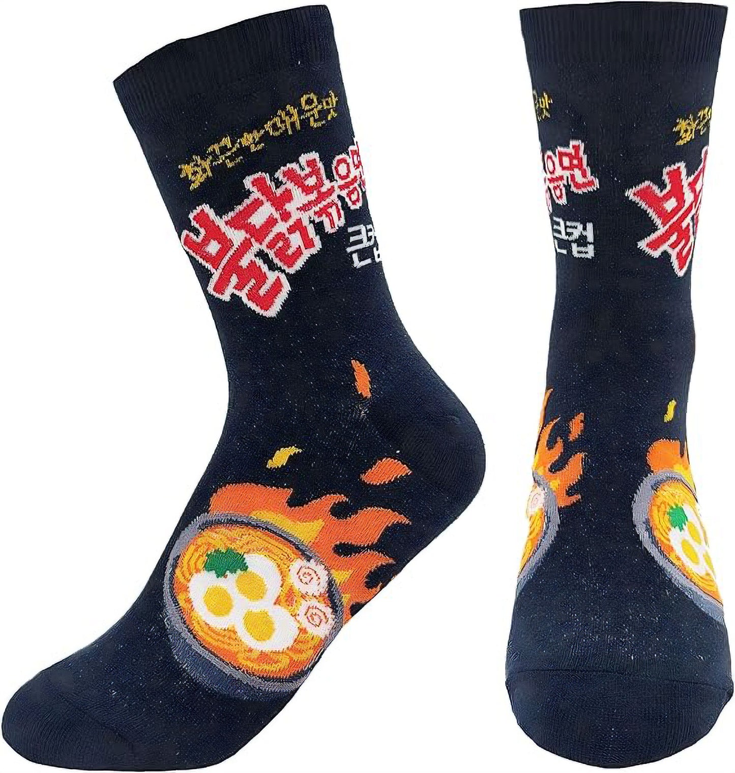 3pairs K-Culture Korean Socks. Korean Buldak Ramyeon Socks. Shin Ramyeon socks