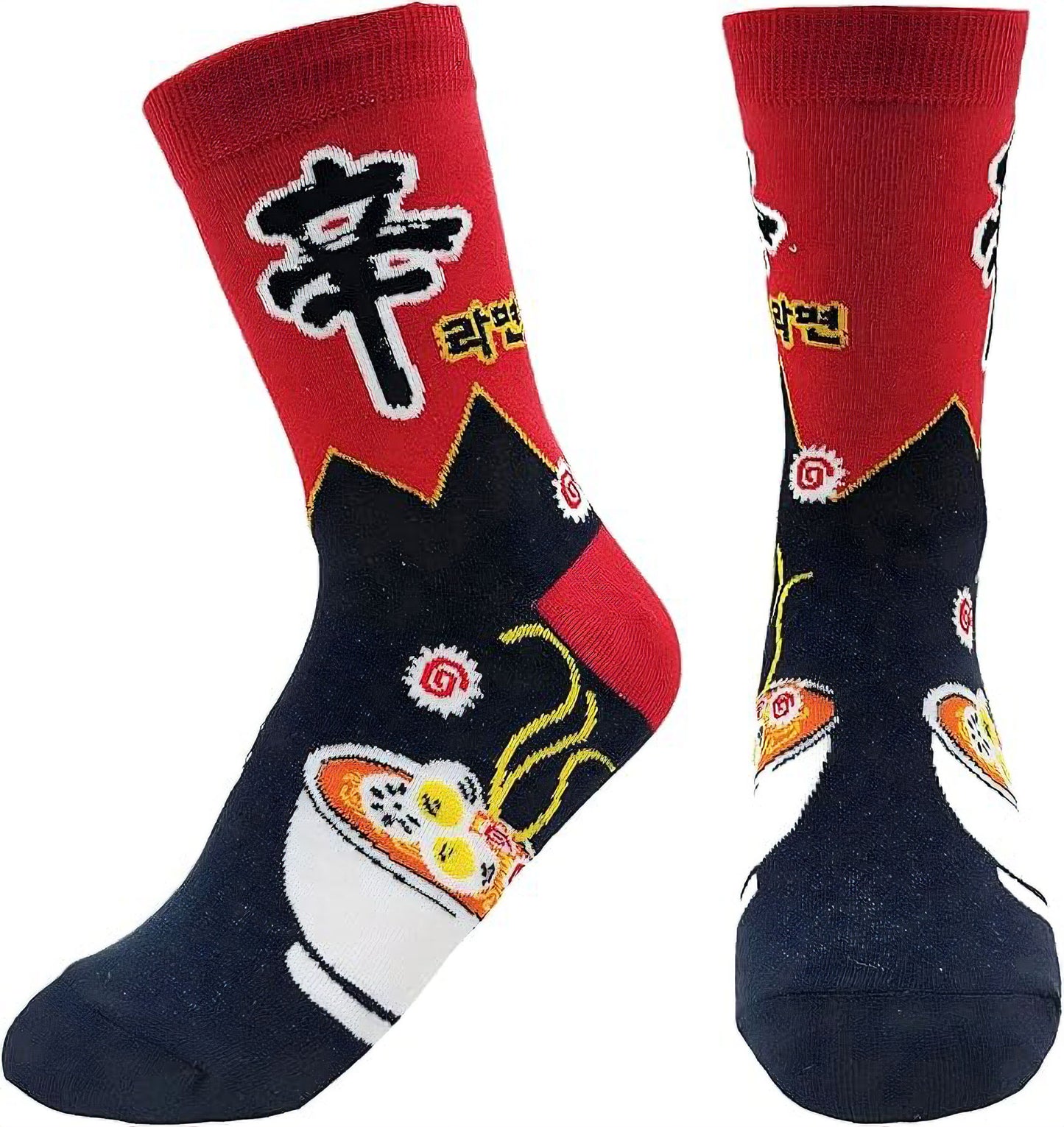 3pairs K-Culture Korean Socks. Korean Buldak Ramyeon Socks. Shin Ramyeon socks
