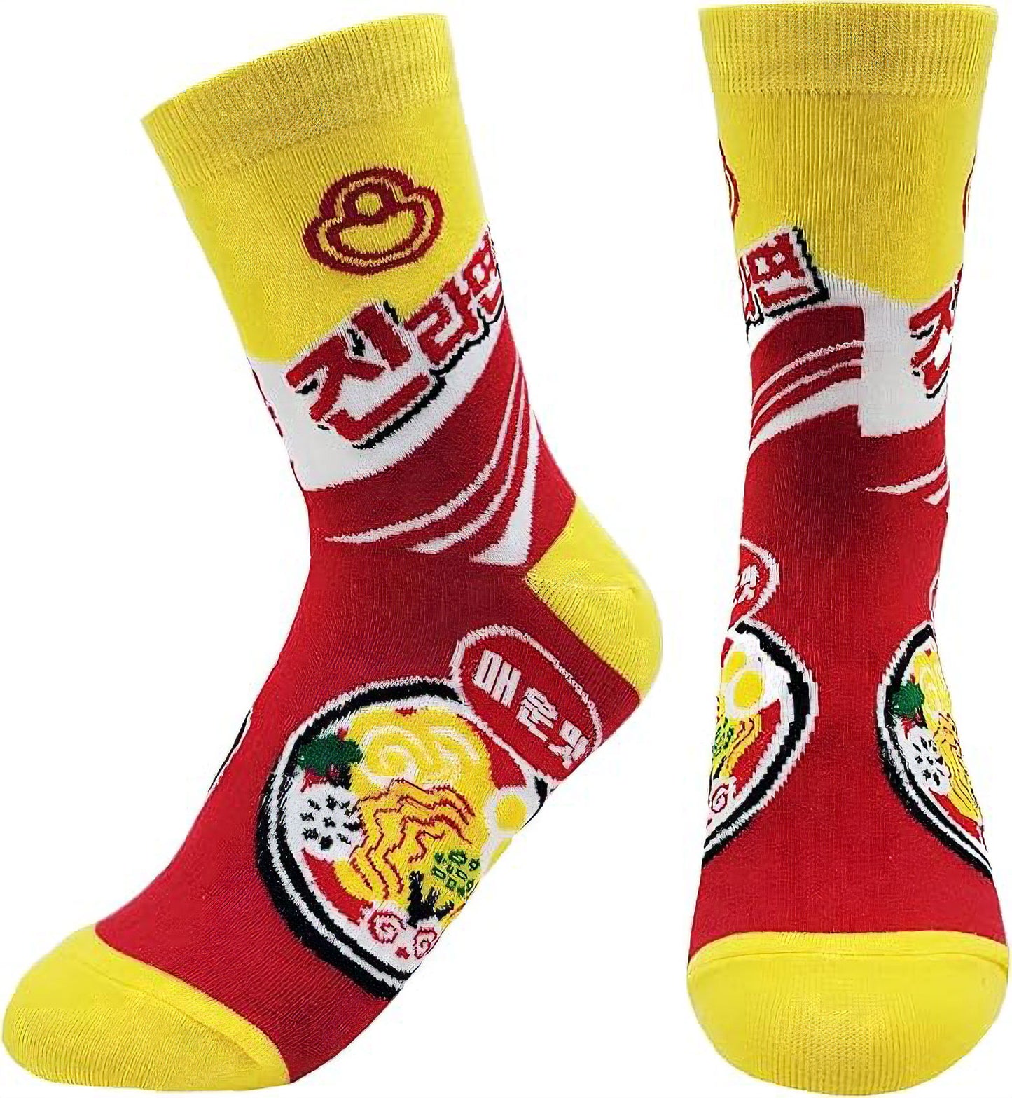 3pairs K-Culture Korean Socks. Korean Buldak Ramyeon Socks. Shin Ramyeon socks